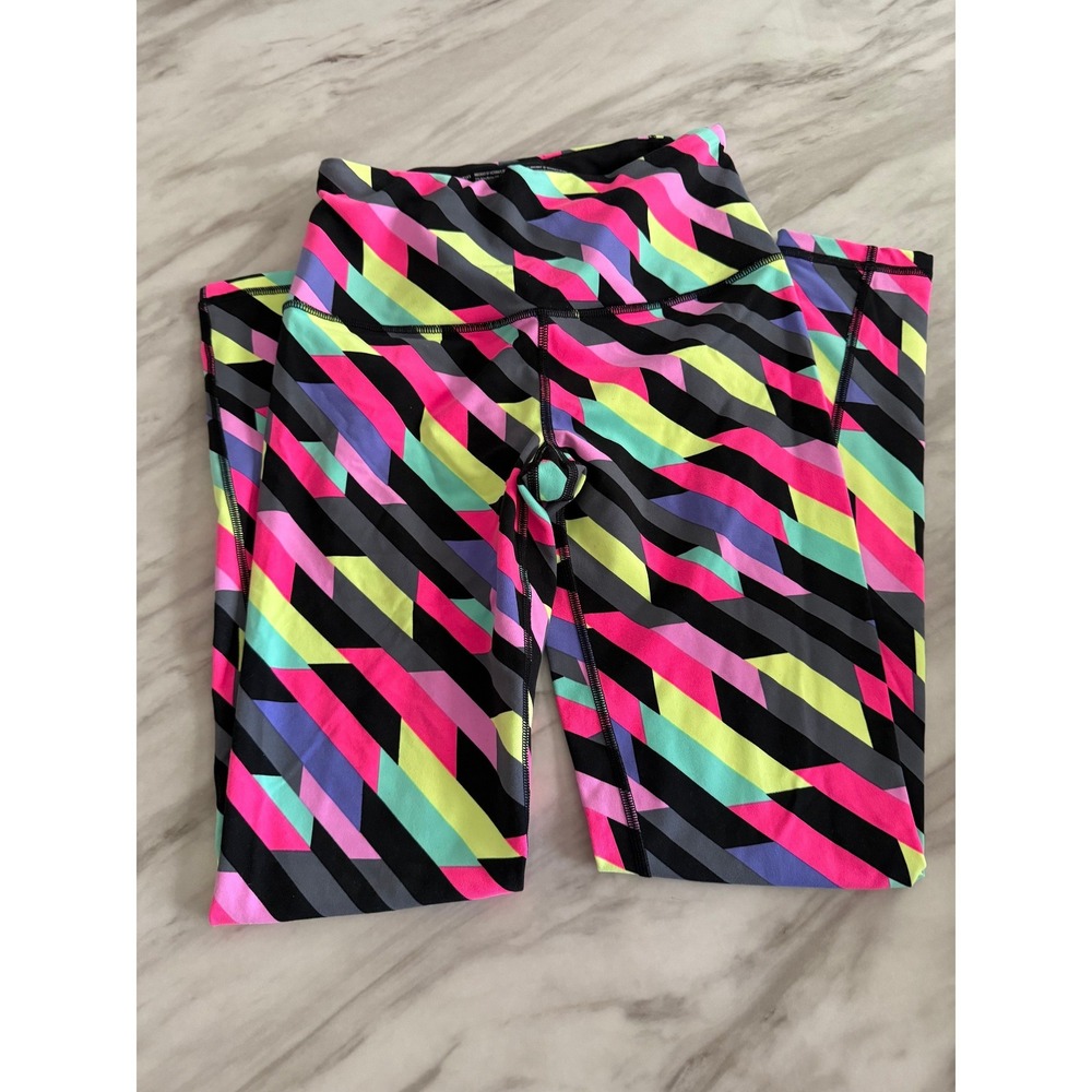 Victoria Secret VSX Sport Knockout Tight Neon Geometric Print Leggings Small